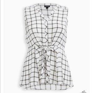Torrid Peplum Tie-Front Top